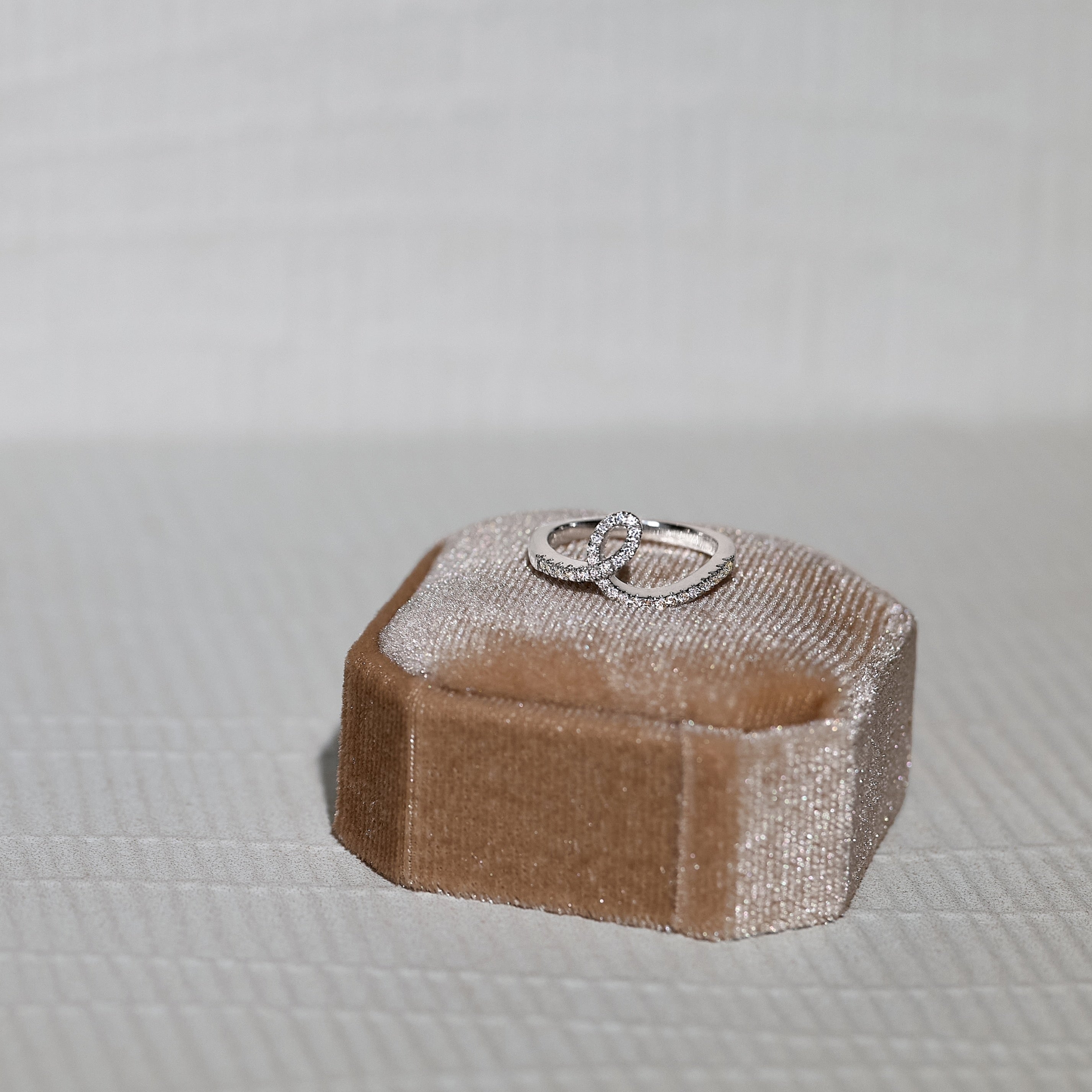 Signature platinum and diamond swirl ring