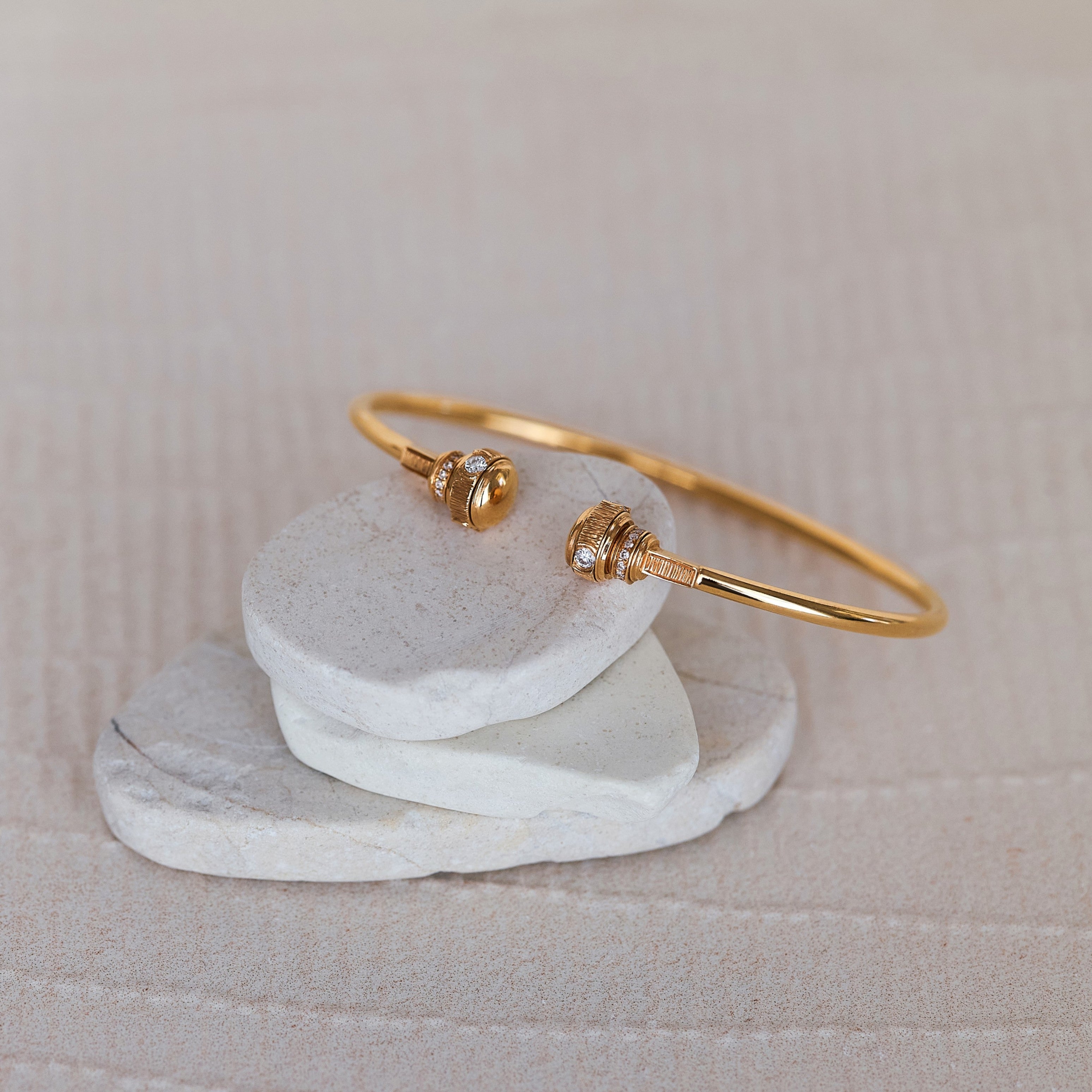 Threshold 18K solid rose gold and diamond cuff Bracelet