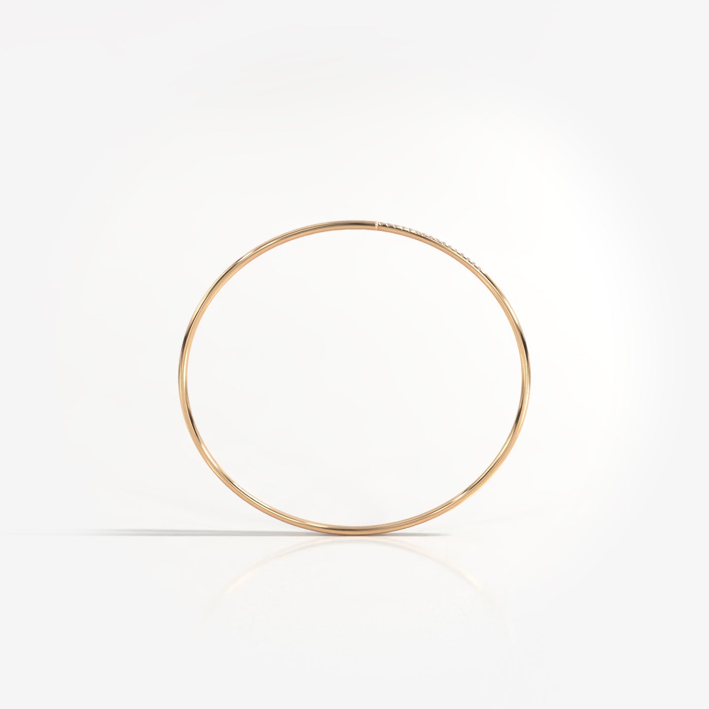 Trace 18K Solid Rose Gold + Diamond Bracelet