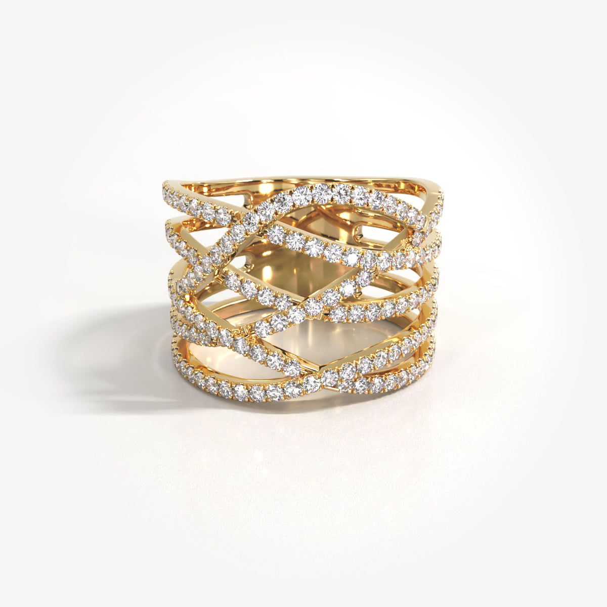 Buy Rivers 18K Solid Rose Gold Diamond Ring